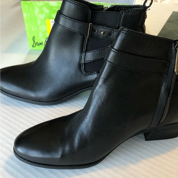 New in box! Sam Edelman Black Leather Ankle Booties. Size 8.5 - Picture 7 of 16